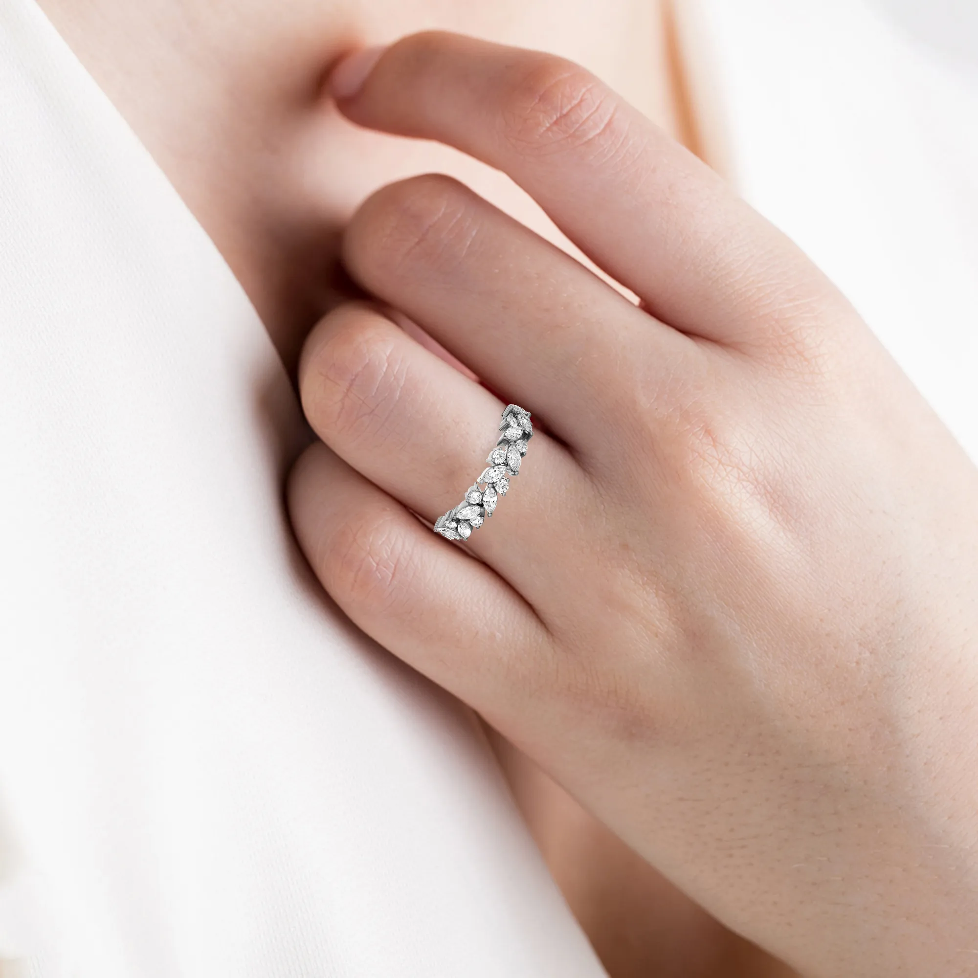 1 3/8 ctw Marquies Lab Grown Diamond Anniversary Ring