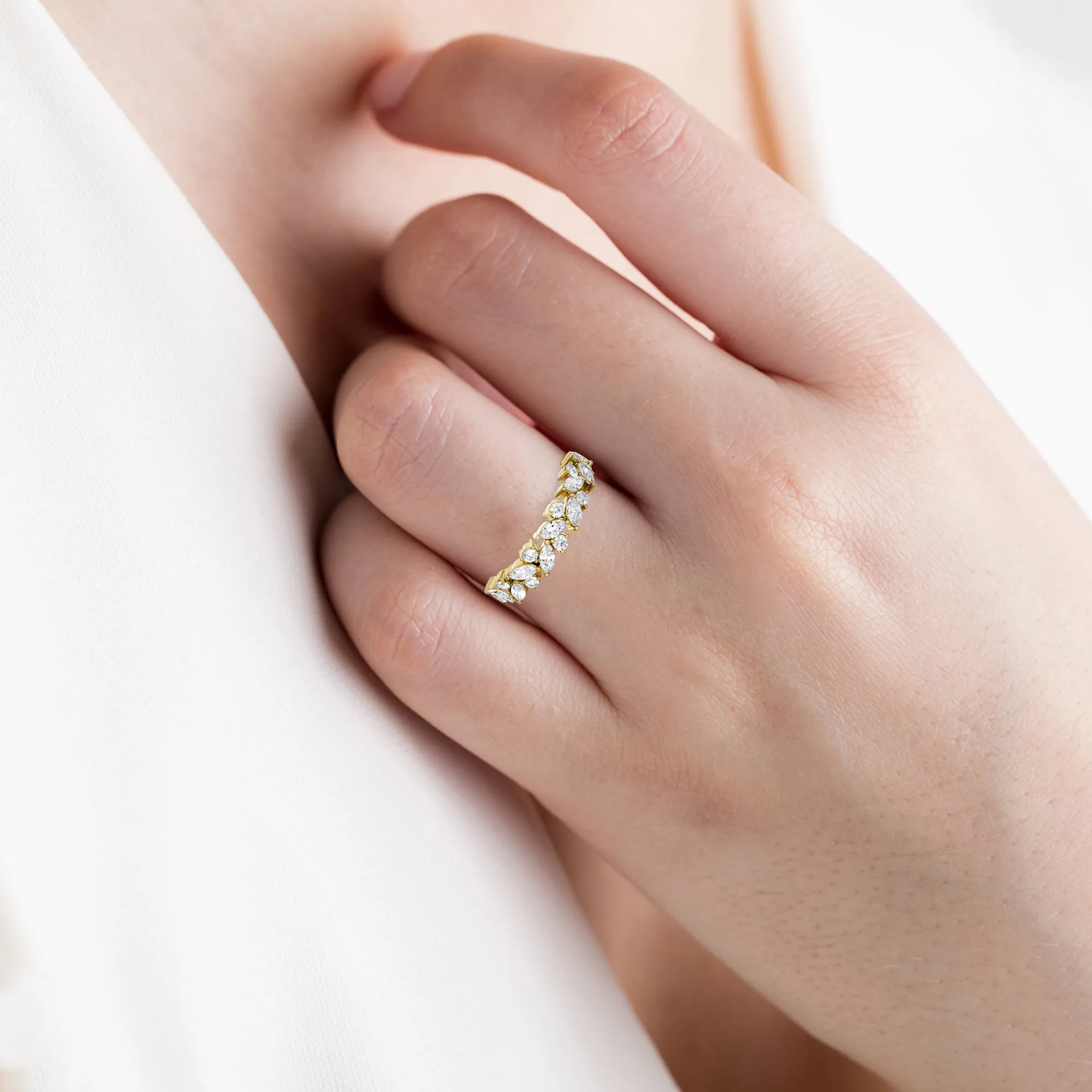 1 3/8 ctw Marquies Lab Grown Diamond Anniversary Ring