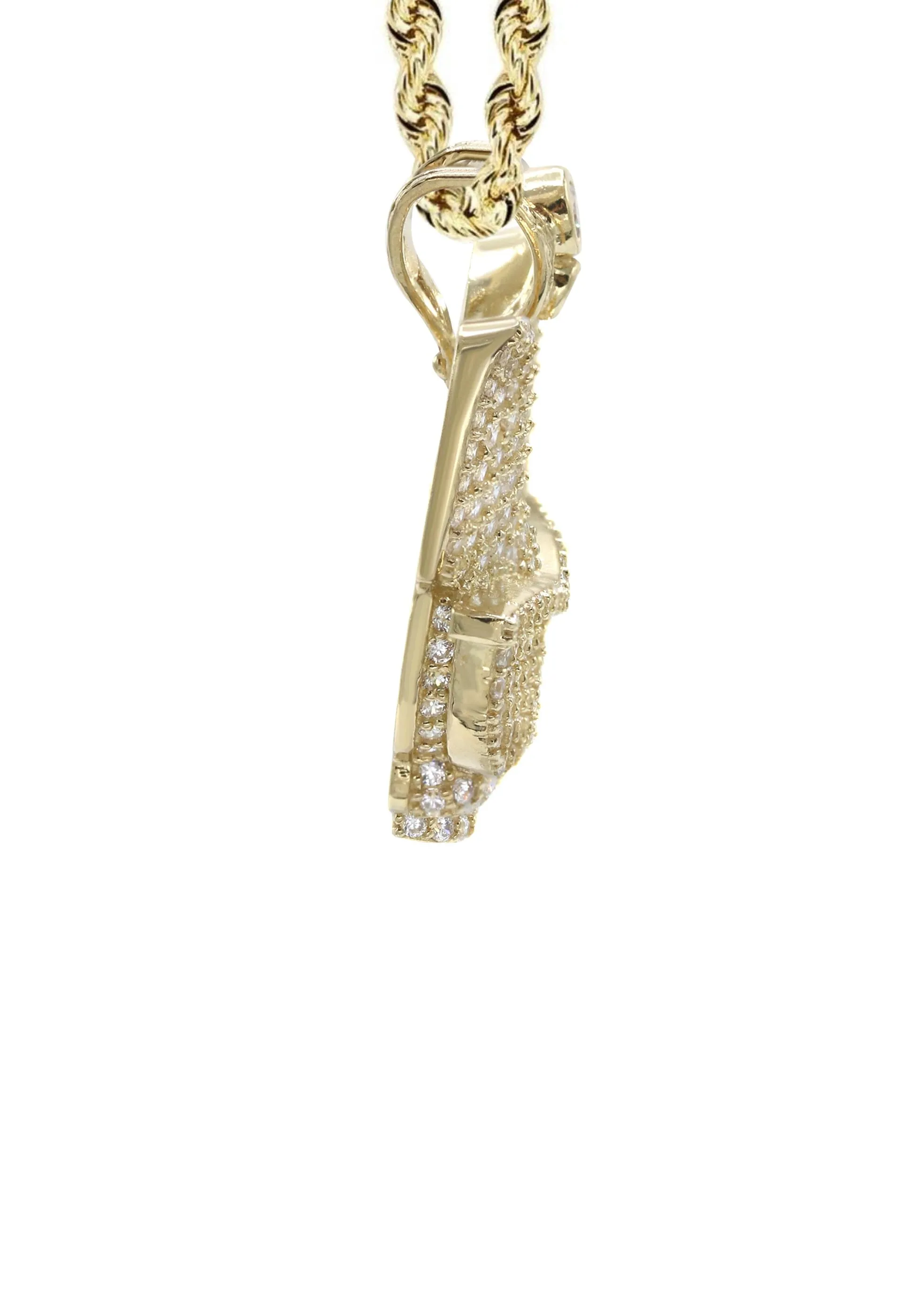 10K Yellow Gold Dog With Glasses Necklace | Appx. 15.8 Grams