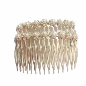 2018-2020 The most popular fashion Bridal hair accessories rhinestone pearl alloy hair comb wedding hairpin (02)