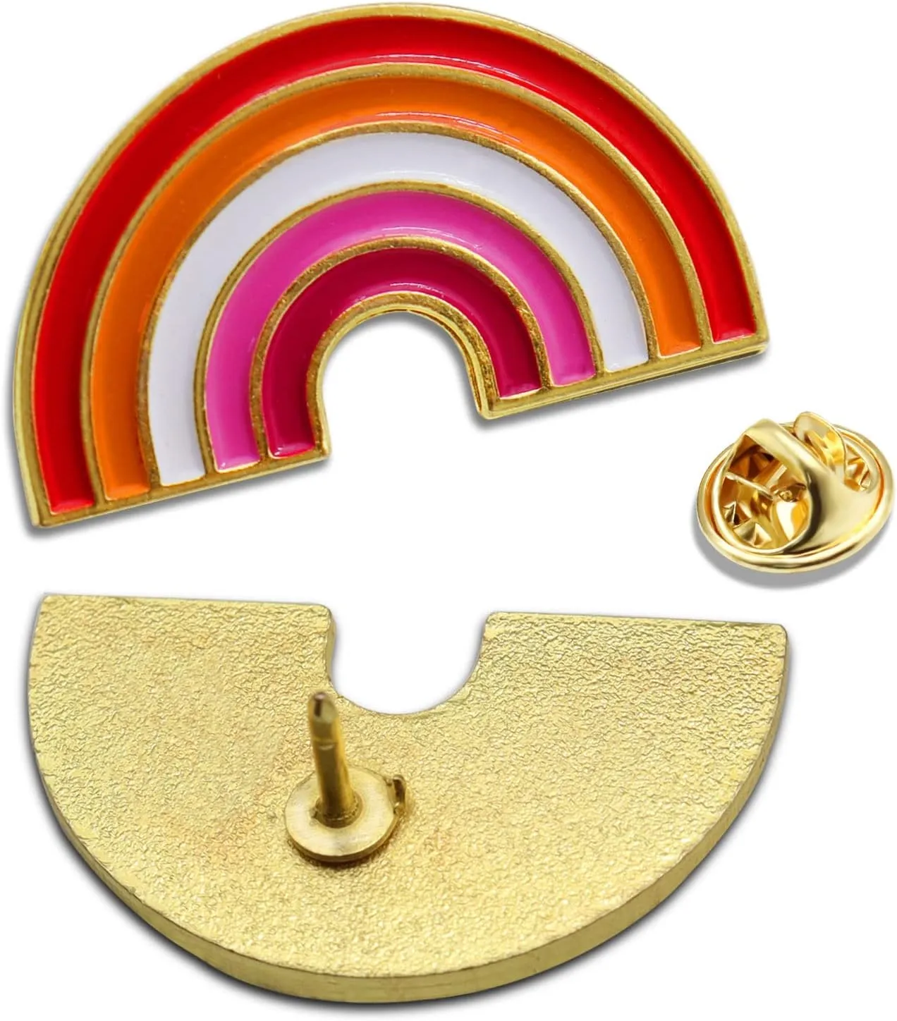 2/12/50/100Pcs Enamel Les Sunset Lesbian Pride Rainbow Lapel Pins Bulk-Supports LGBT Progress Gay Brooch Badge for Men Women Clothes Bags Hats