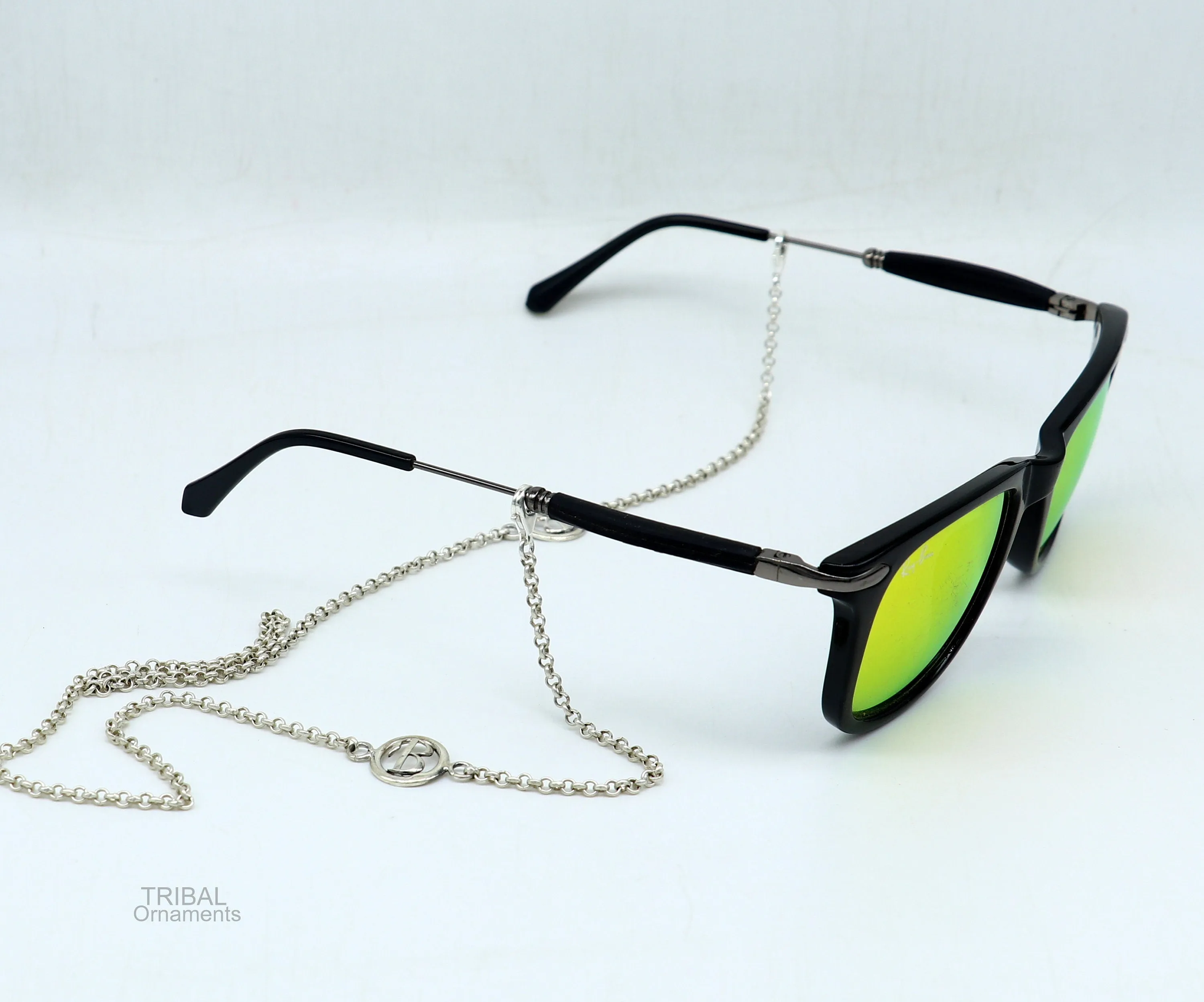 25" long Sterling silver Face Mask Chain ,Eyeglass Glasses Chains, B alphabet chain Women Stylish Sunglass Eyeglass Cord mask chain ch136
