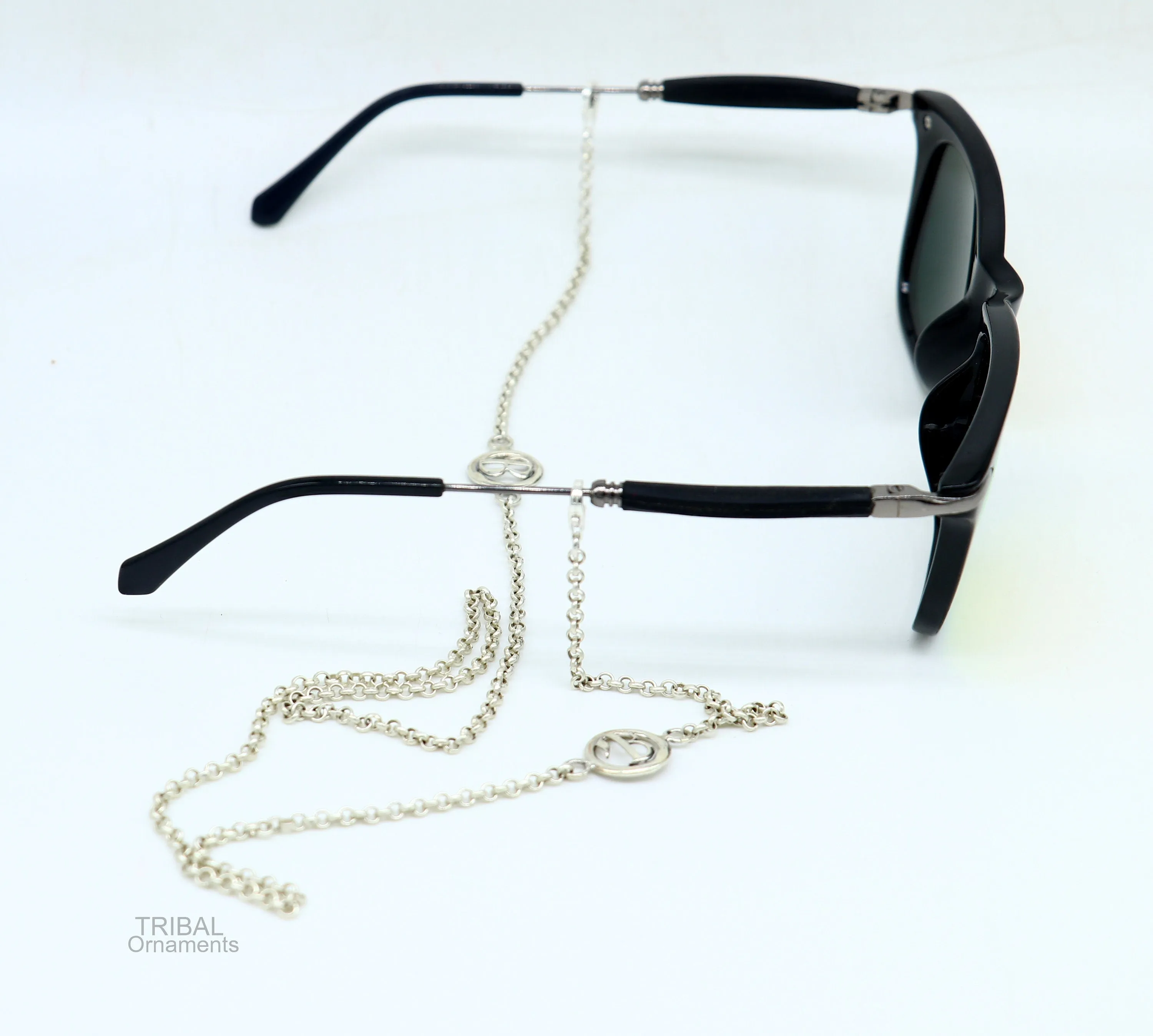 25" long Sterling silver Face Mask Chain ,Eyeglass Glasses Chains, B alphabet chain Women Stylish Sunglass Eyeglass Cord mask chain ch136