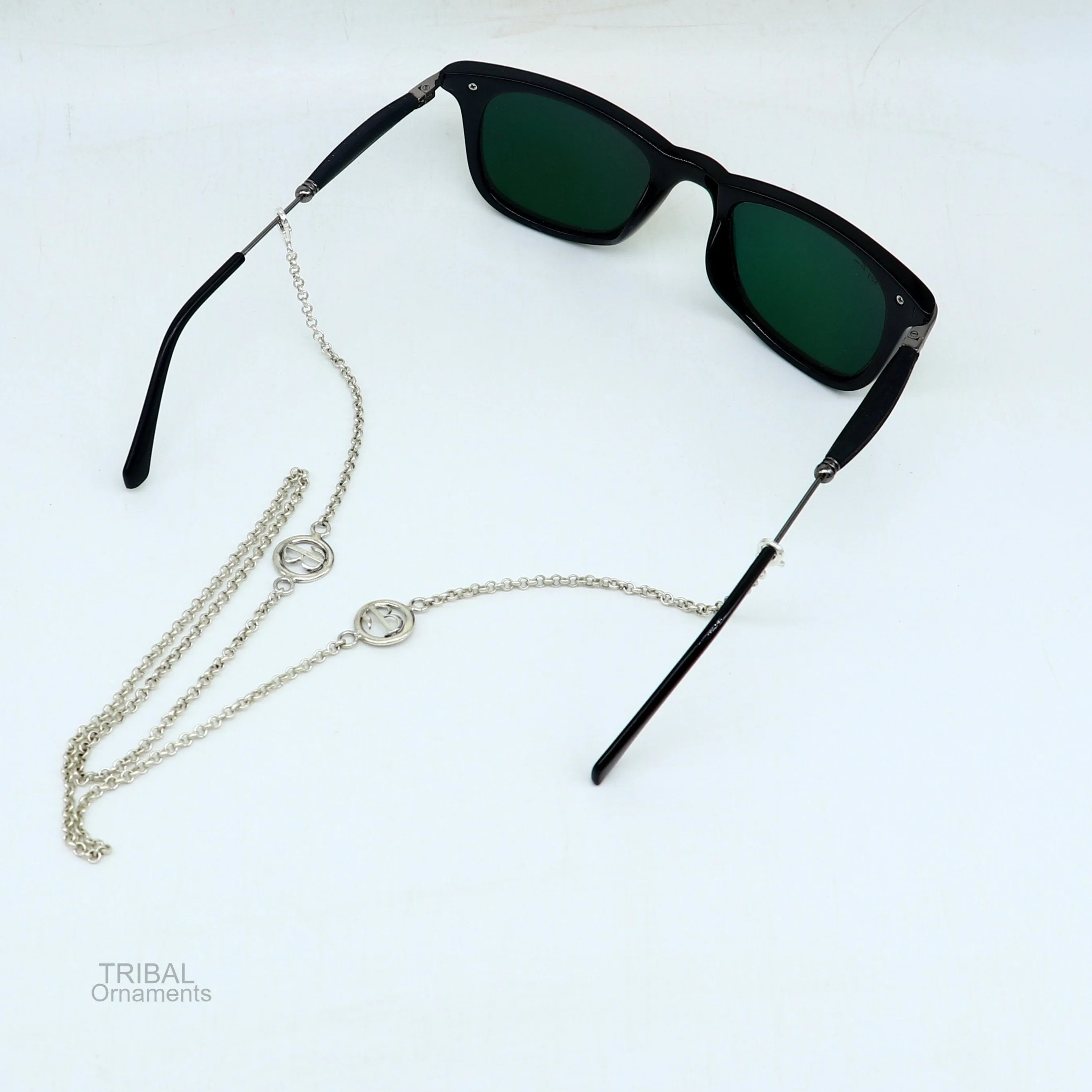 25" long Sterling silver Face Mask Chain ,Eyeglass Glasses Chains, B alphabet chain Women Stylish Sunglass Eyeglass Cord mask chain ch136