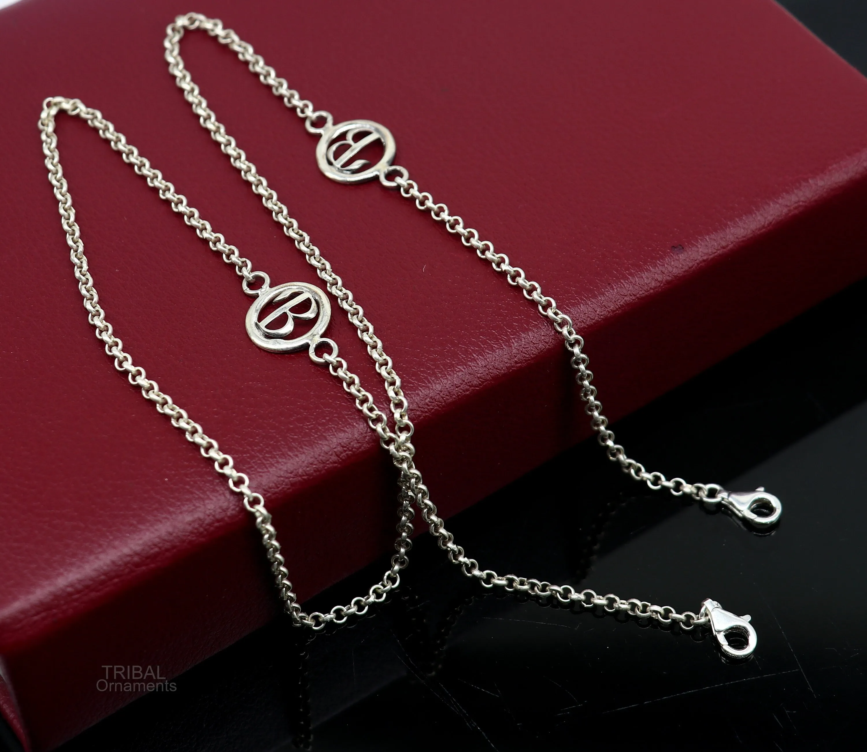 25" long Sterling silver Face Mask Chain ,Eyeglass Glasses Chains, B alphabet chain Women Stylish Sunglass Eyeglass Cord mask chain ch136