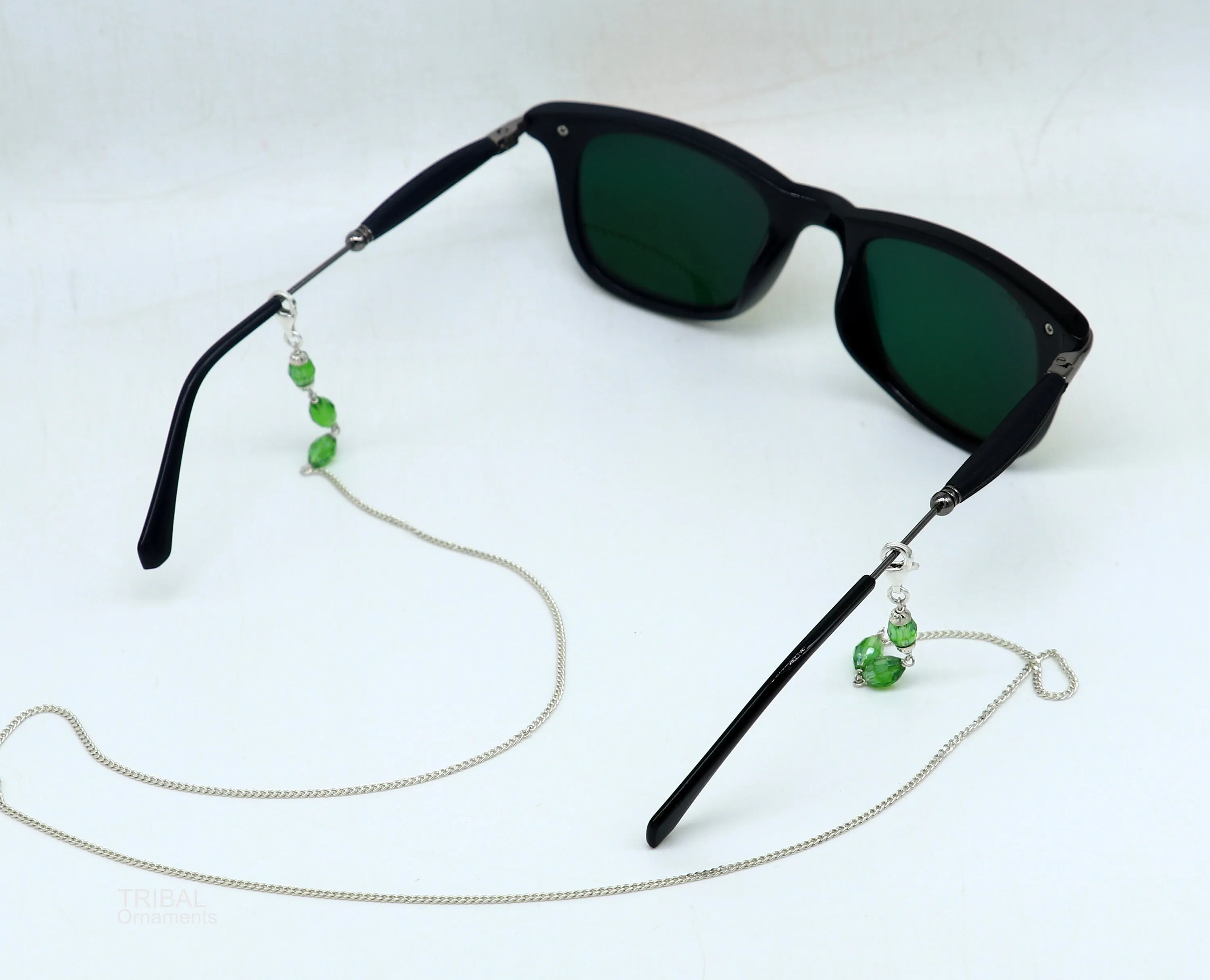 25" long Sterling silver Face Mask Chain ,Eyeglass Glasses Chains, cuban link chain Women Stylish Sunglass Eyeglass Cord mask chain ch138