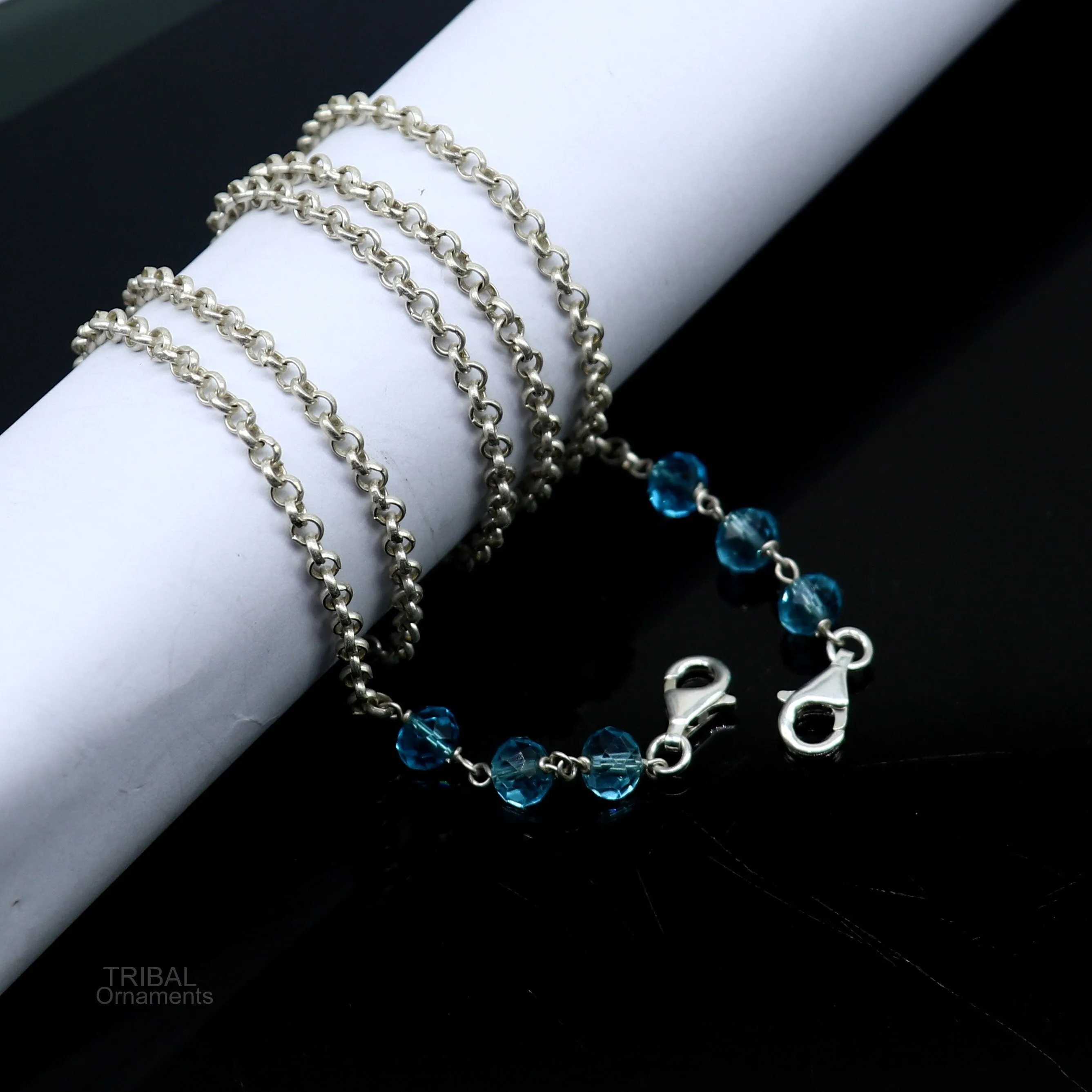 26" long Sterling silver Face Mask Chain ,Eyeglass Glasses Chains, rolo link chain Women Stylish Sunglass Eyeglass Cord mask chain ch137