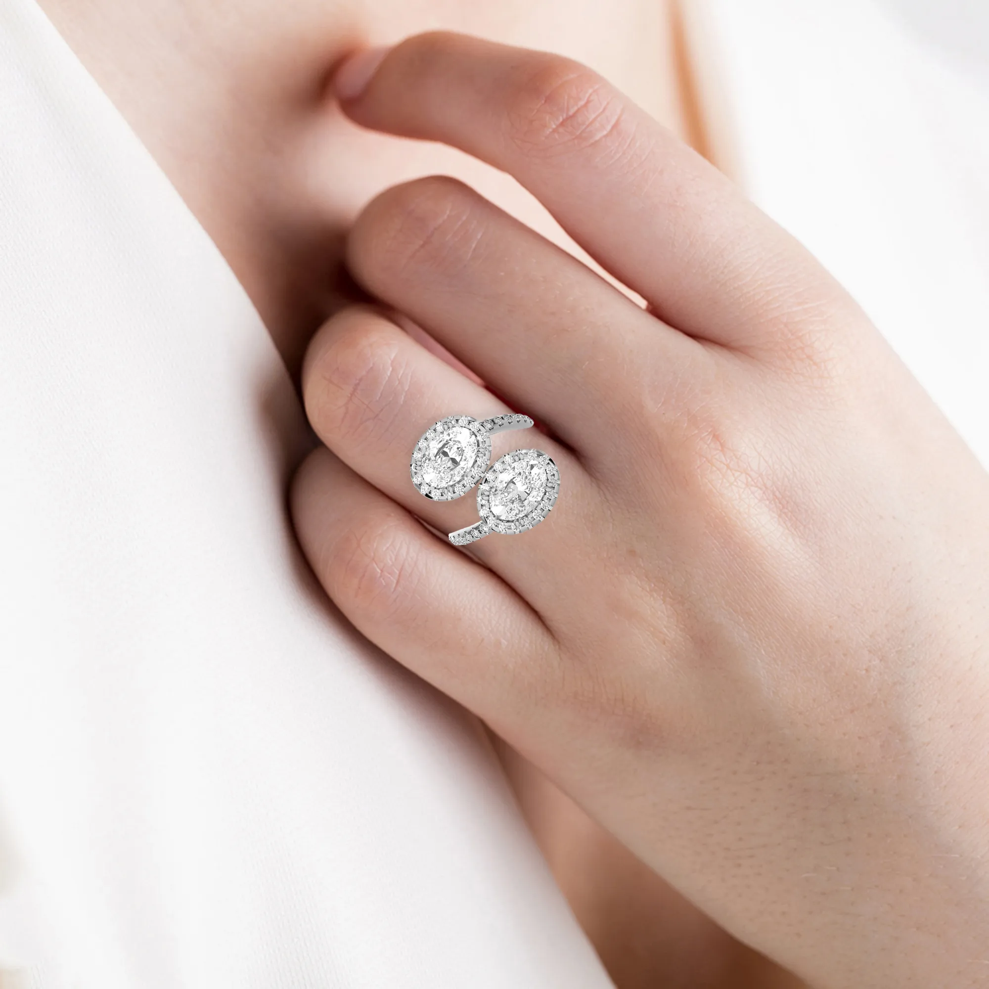3 5/8 ctw Oval Lab Grown Diamond Ring