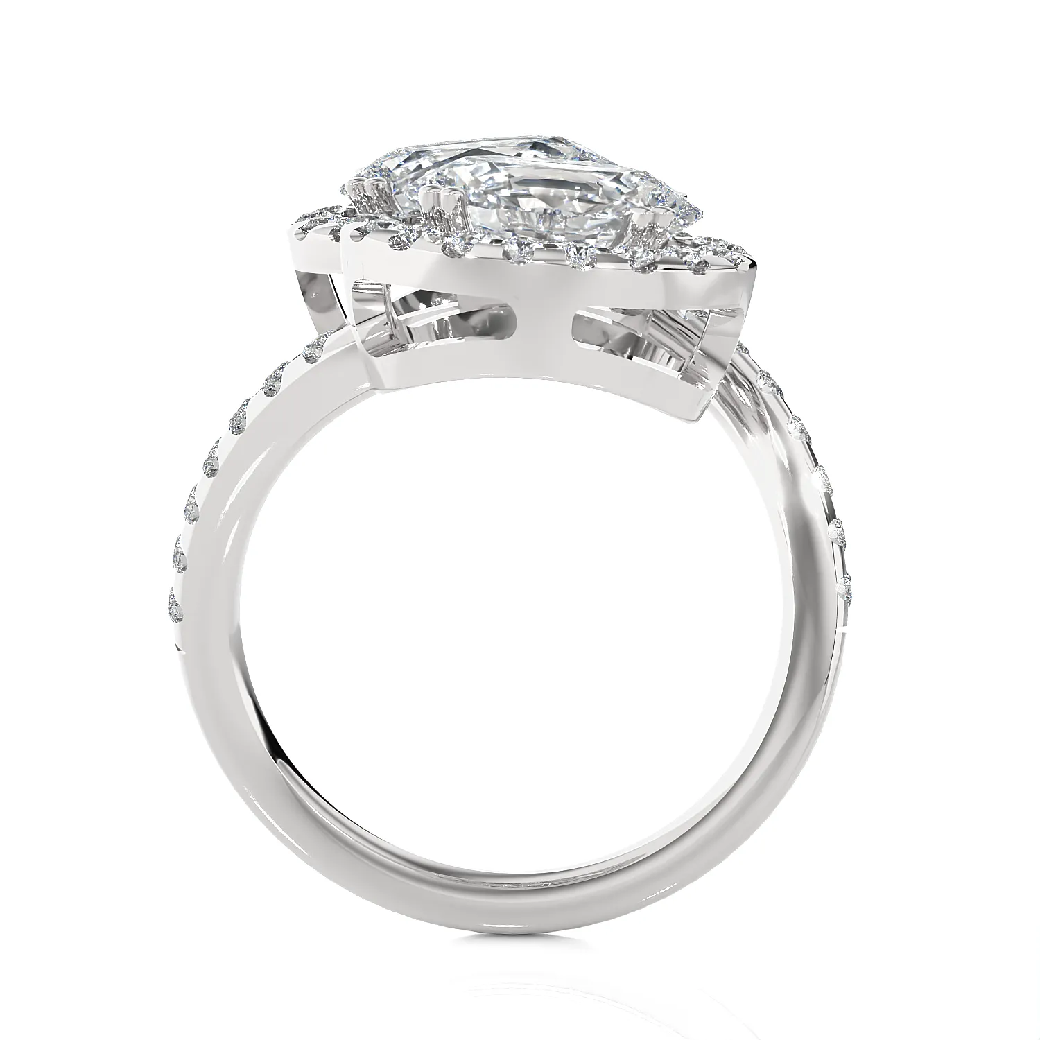 3 5/8 ctw Oval Lab Grown Diamond Ring