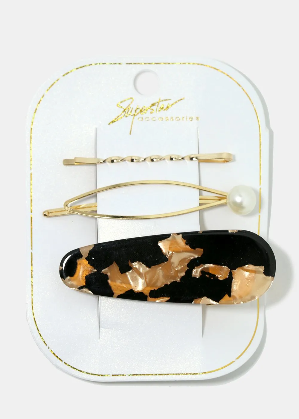 3-Piece Resin Hair Pins