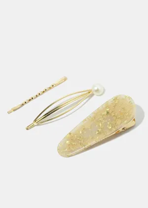 3-Piece Resin Hair Pins