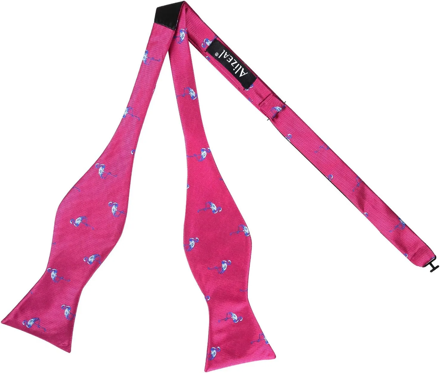 Alizeal Men's Self-tied Solid Color/Animal Pattern Bow Tie and Pocket Square Set