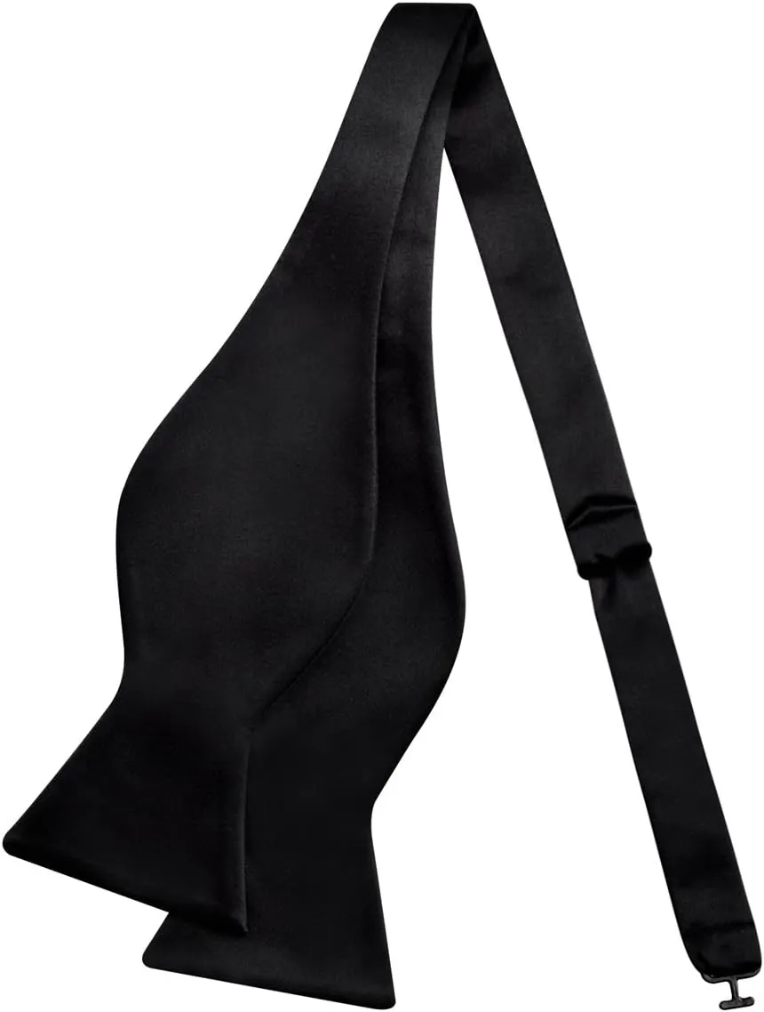Alizeal Mens Solid Self Bow Tie Jacquard Woven Bowtie for Men Tuxedo