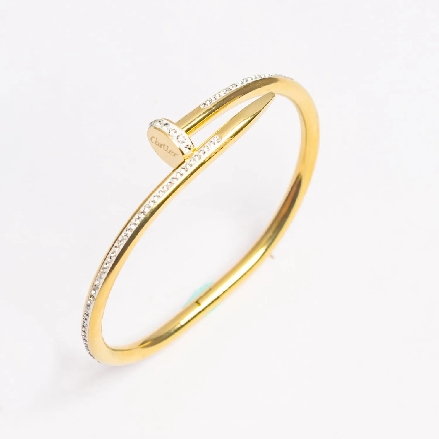 Artklim Gold Plated Nail Design Bangle Bracelet