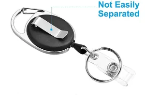 Badge and KeyHolder Retractable Reel Clip and Strap