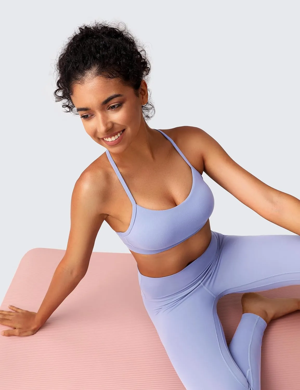 BAYDI Clouduxi Y Back Sports Bras for Women - Light Support Racerback Yoga Bra, A-C Cups