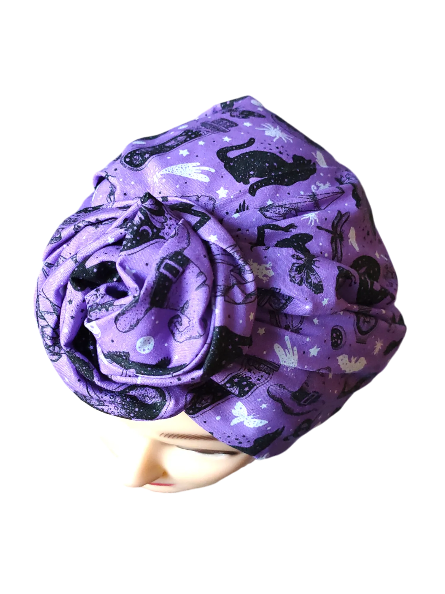 BETTY BOO WIRED TURBAN WRAP | Witchy | Purple