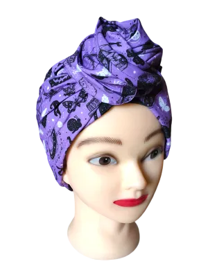 BETTY BOO WIRED TURBAN WRAP | Witchy | Purple