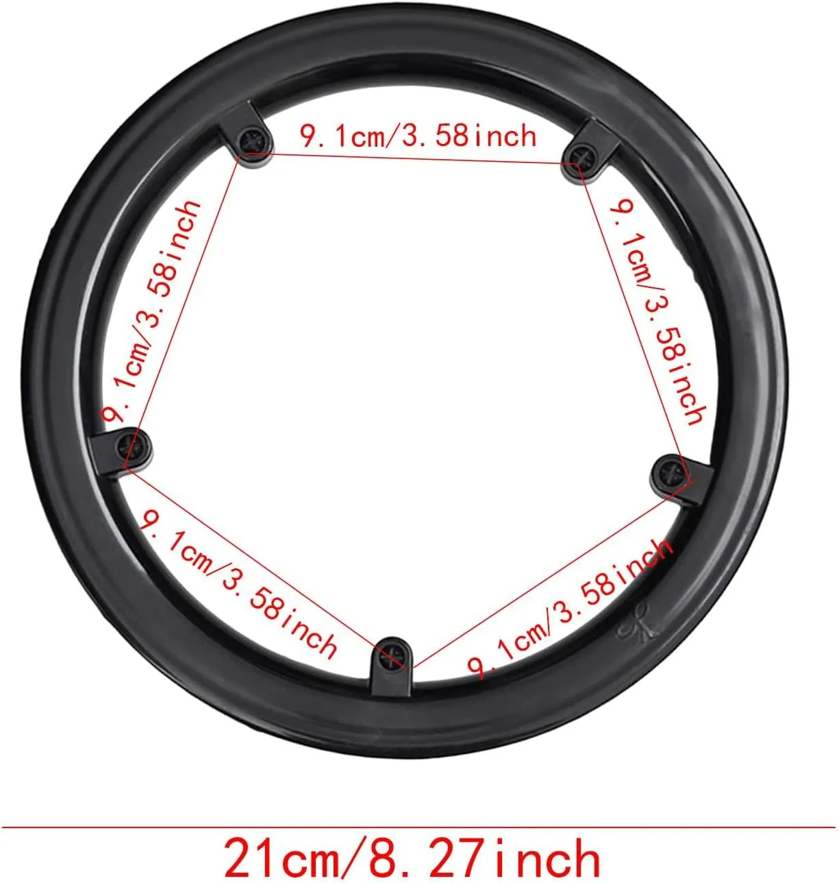 Bike Chain Guard Sprocket Cover Portable Round Lightweight 5 Holes Chain Loop Protector for Bikes Riding Replacement Supplies