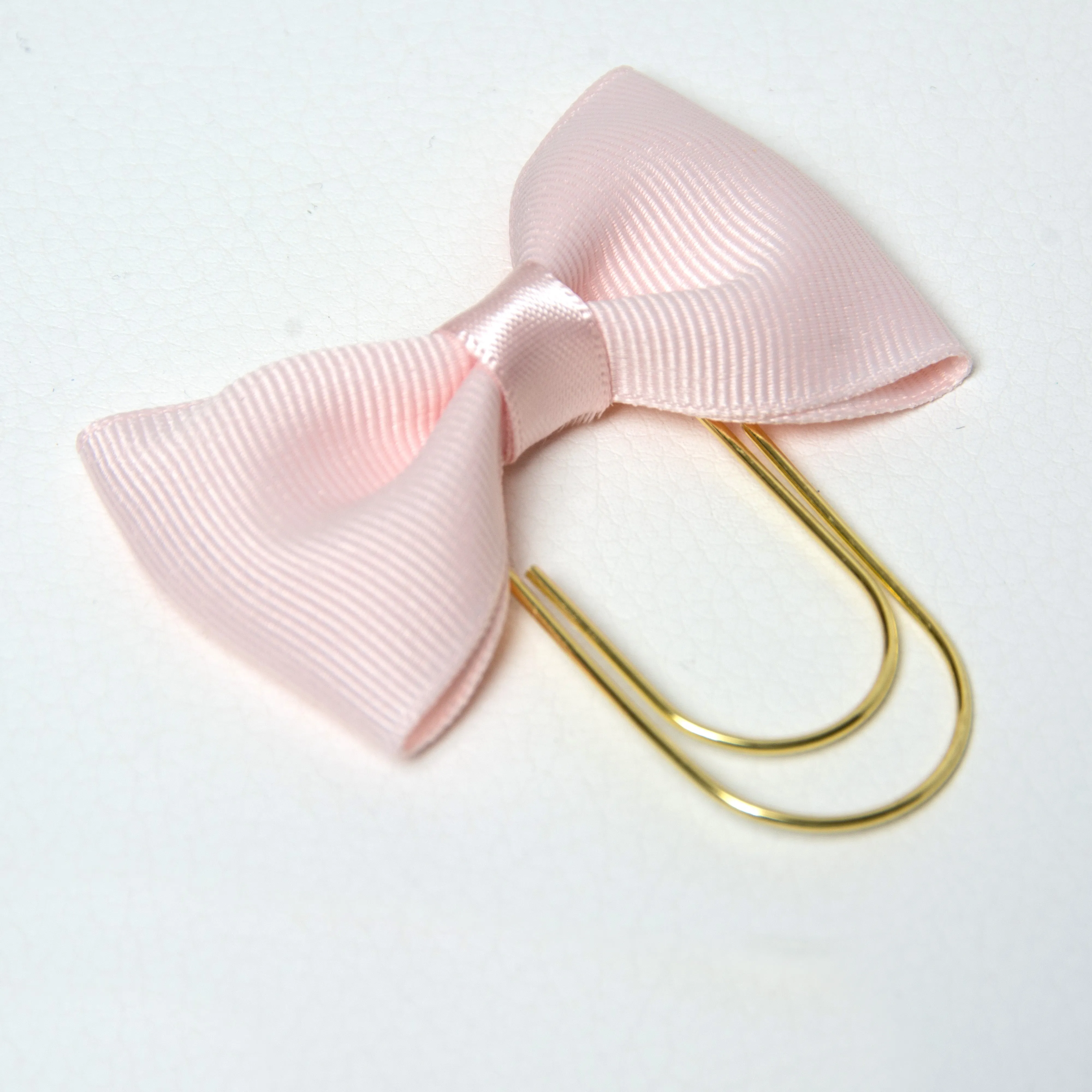 Blush Pink Bow Clip Bookmark in Rose Gold, Gold or Silver
