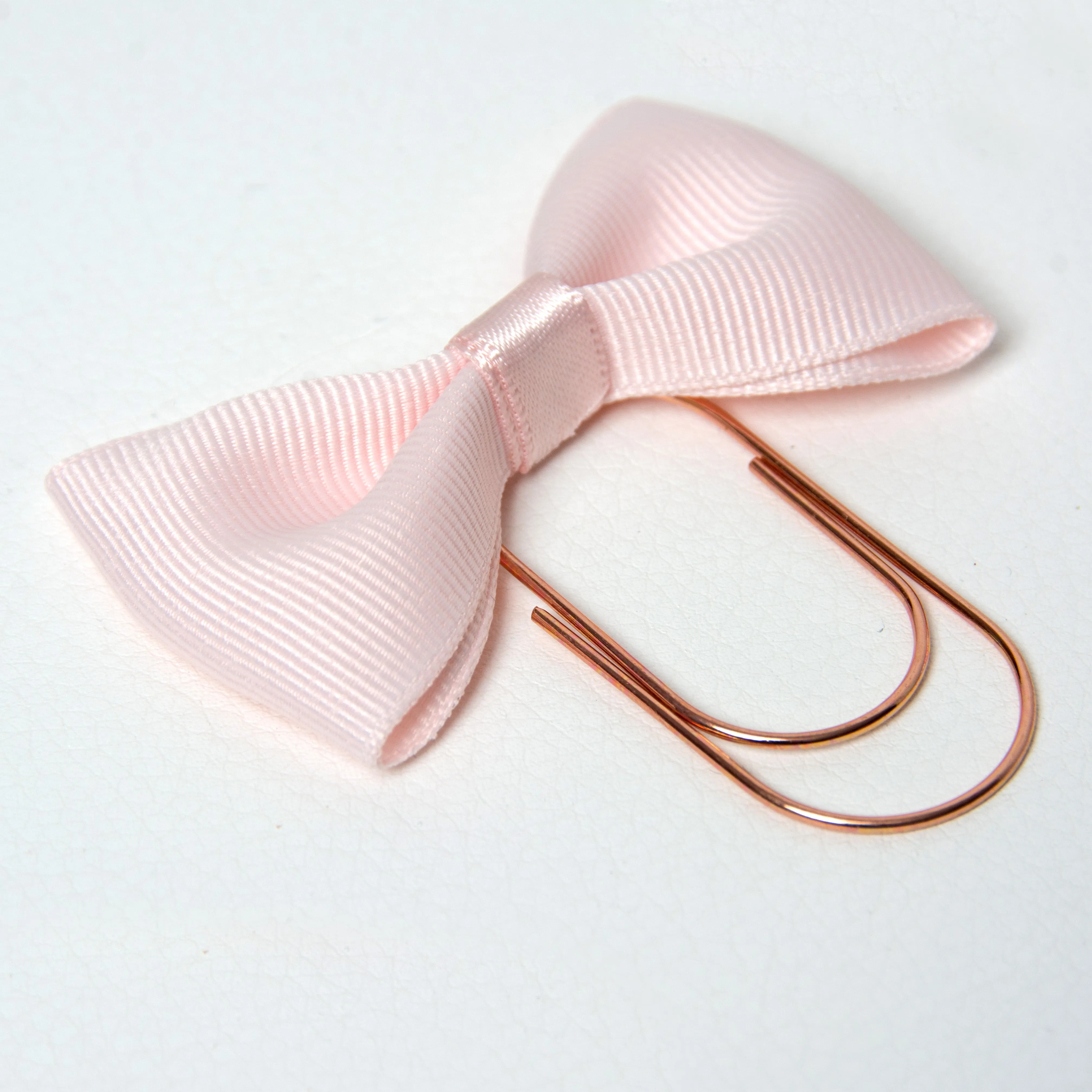 Blush Pink Bow Clip Bookmark in Rose Gold, Gold or Silver