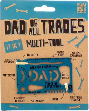 Boxer Gifts Dad of all Trades Multi-tool | Multi Functional Card-Sized Tool | Great Gift for Dad