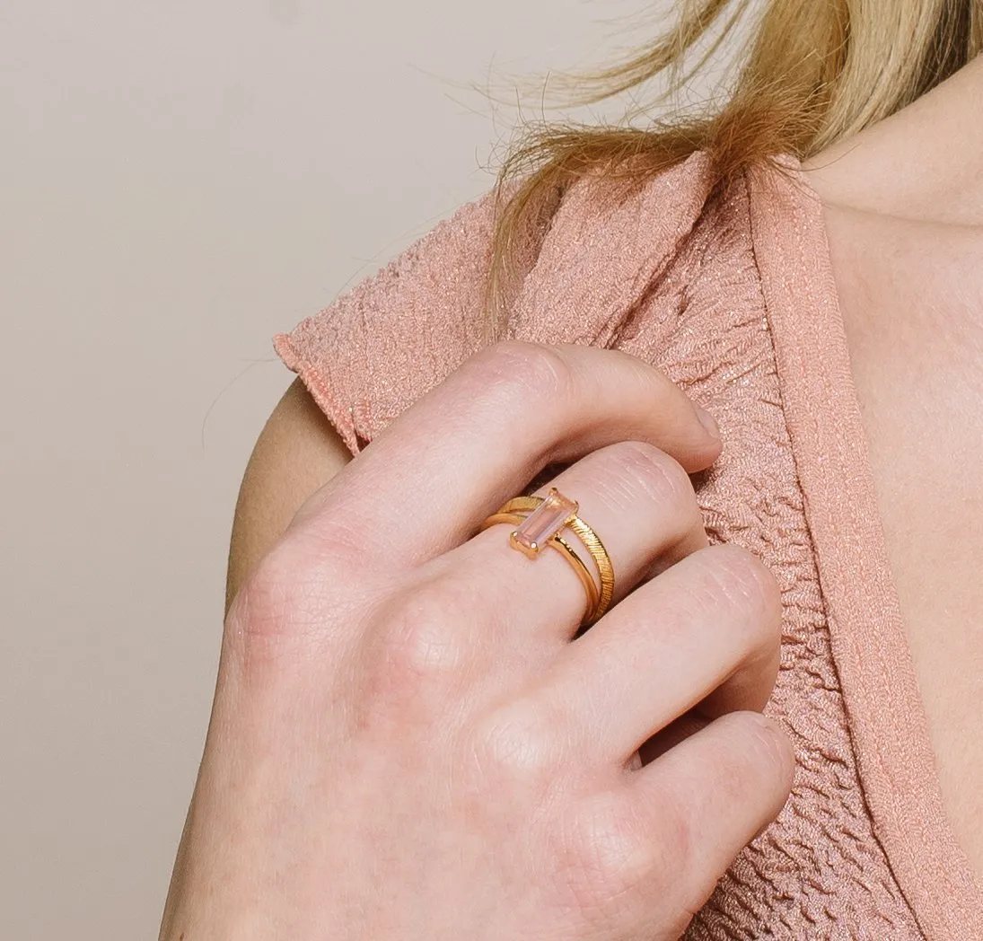 BRAVE STACKING RING & PENDANT GOLD