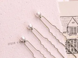 Bridal Pearl Hair Pin Trio