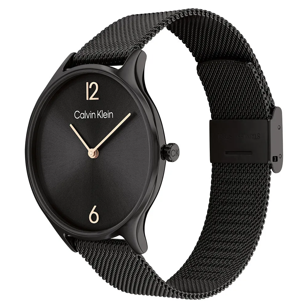 Calvin Klein 25200004 Timeless Black Mesh Womens Watch