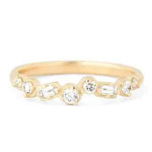 Cascade Baguette and Round Diamond Band