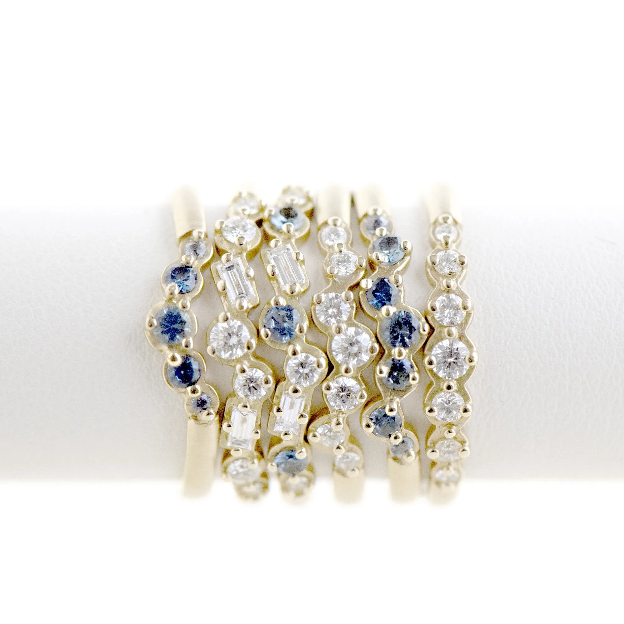 Cascade Baguette and Round Diamond Band