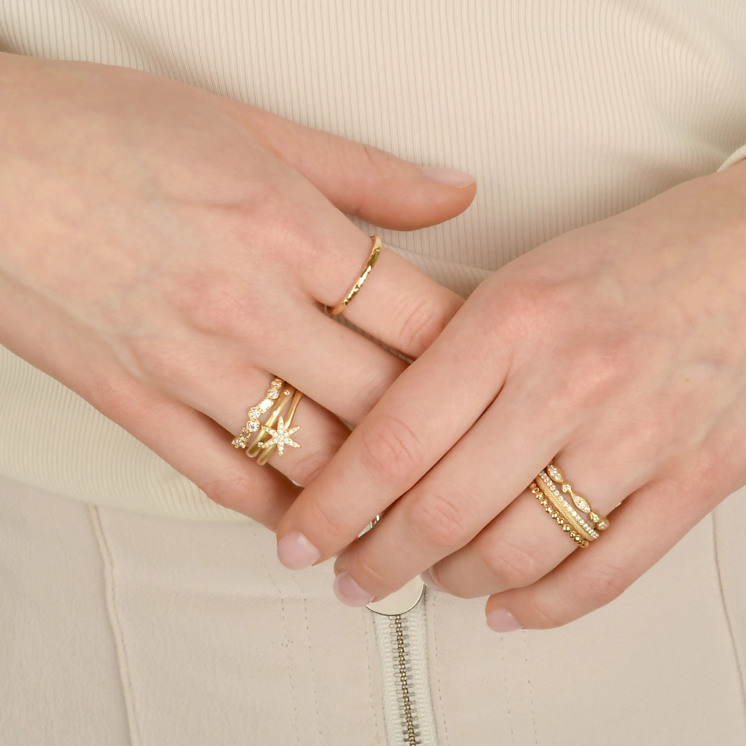 Cascade Baguette and Round Diamond Band