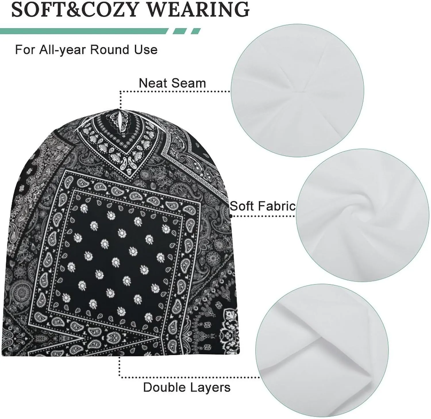 Chemo Headwear Hats Caps for Women, Cancer Headwear Coverings Hats for Women Chemo, Baggy Skull Cap Beanies Women