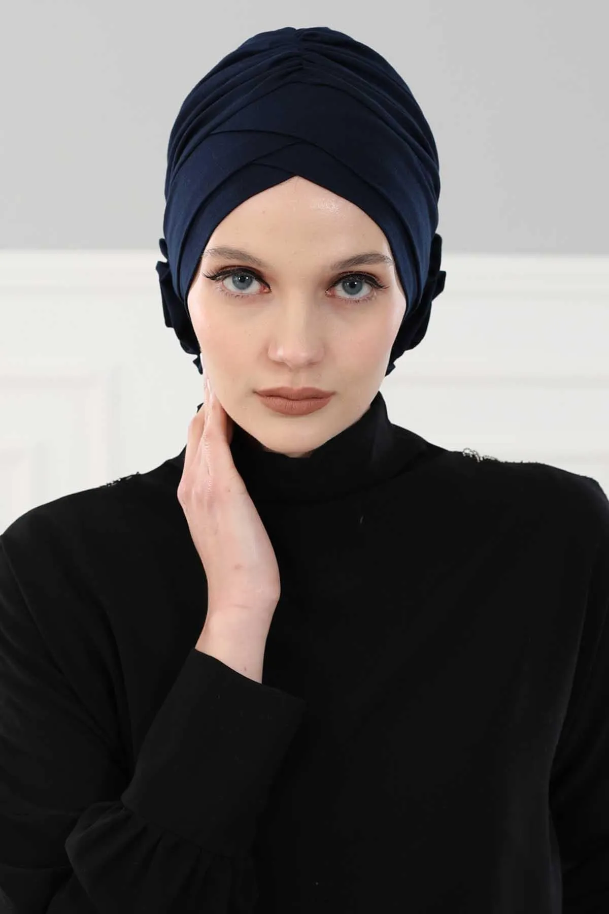 Chic Cotton Instant Turban for Women, Comfortable Lightweight Alopecia and Chemo Head Covering, Trendy Plain Head Turban for Women,B-26