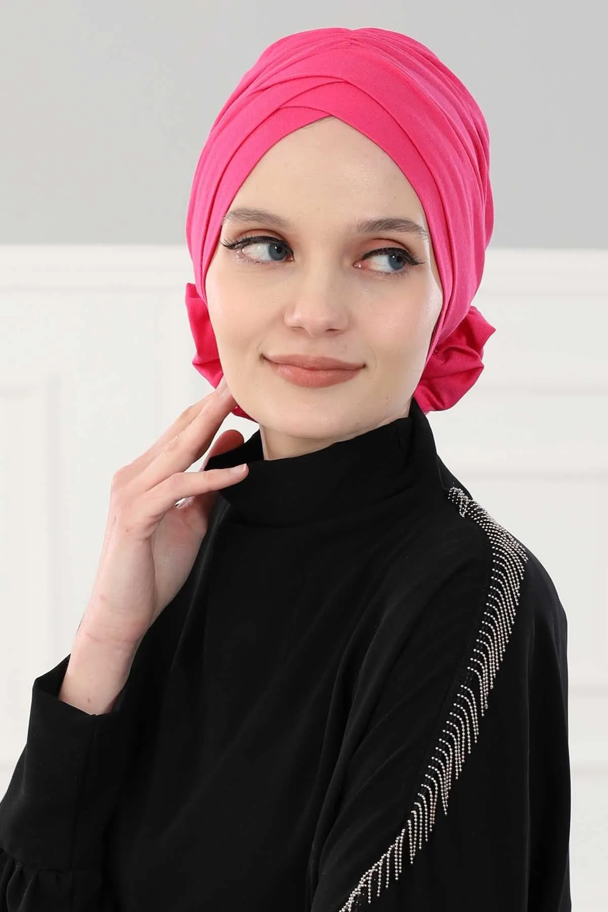 Chic Cotton Instant Turban for Women, Comfortable Lightweight Alopecia and Chemo Head Covering, Trendy Plain Head Turban for Women,B-26