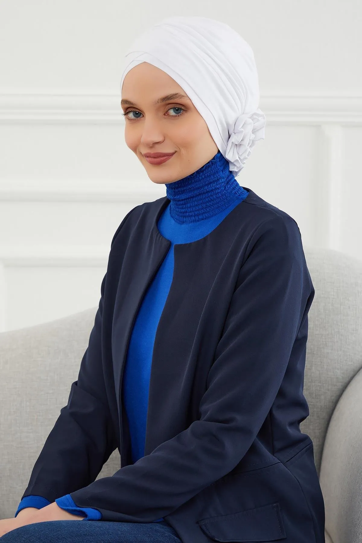 Chic Cotton Instant Turban for Women, Comfortable Lightweight Alopecia and Chemo Head Covering, Trendy Plain Head Turban for Women,B-26