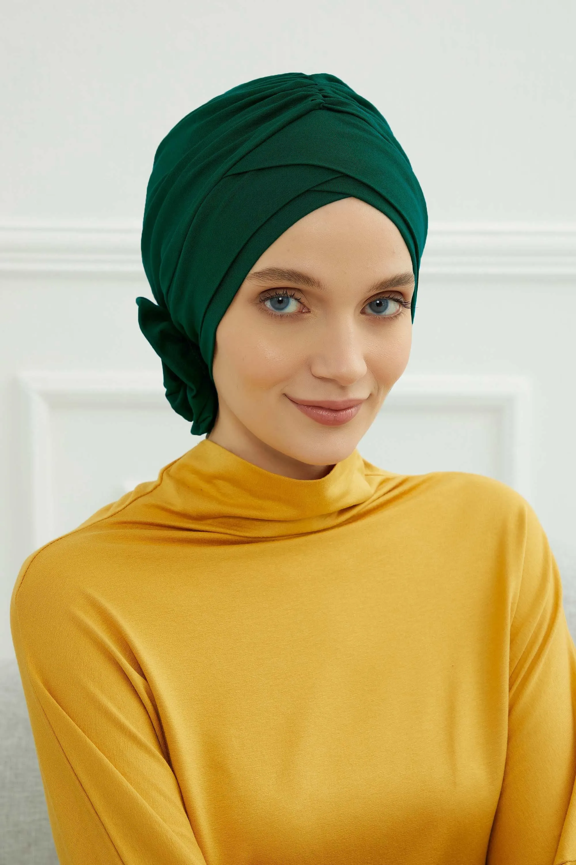 Chic Cotton Instant Turban for Women, Comfortable Lightweight Alopecia and Chemo Head Covering, Trendy Plain Head Turban for Women,B-26
