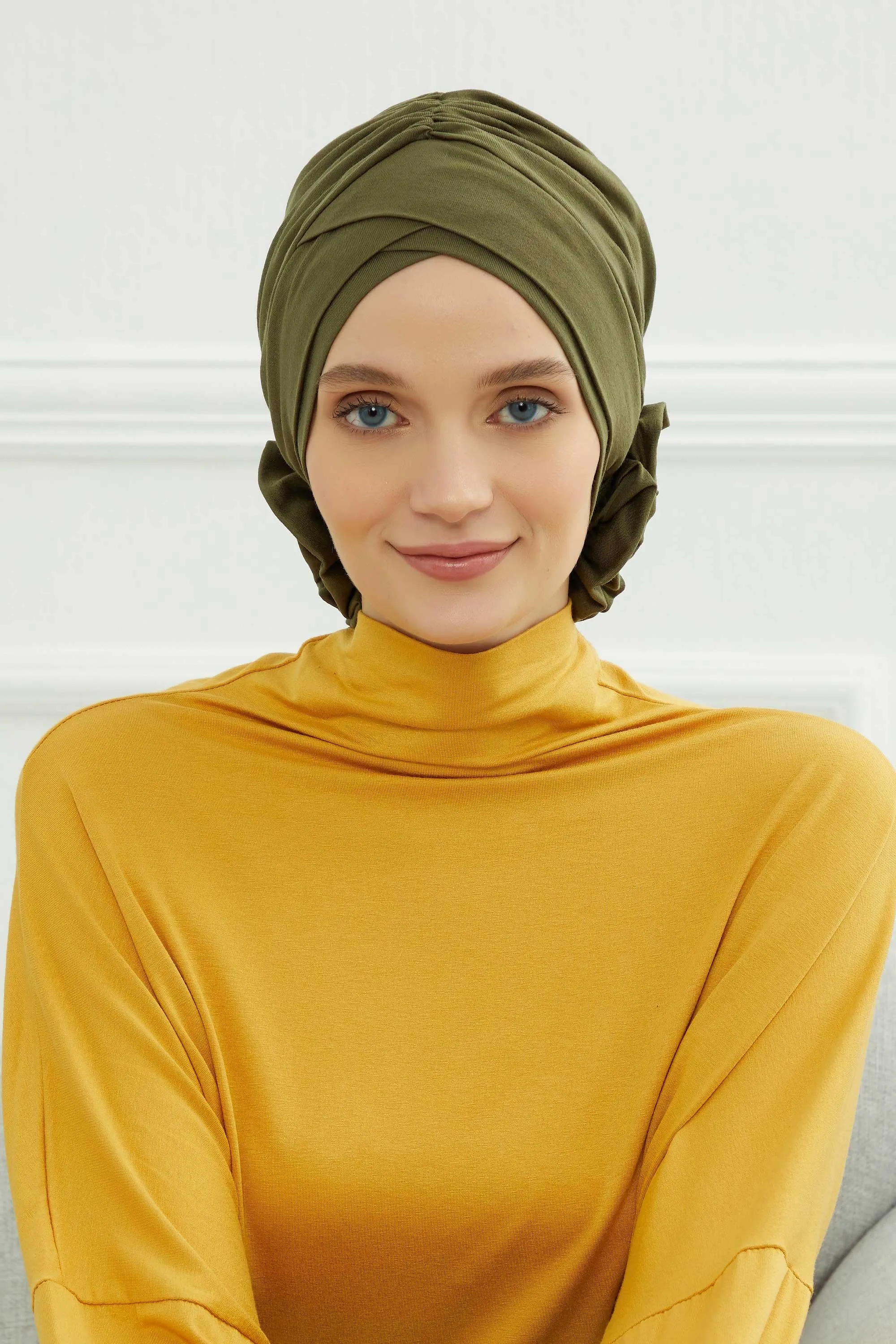 Chic Cotton Instant Turban for Women, Comfortable Lightweight Alopecia and Chemo Head Covering, Trendy Plain Head Turban for Women,B-26