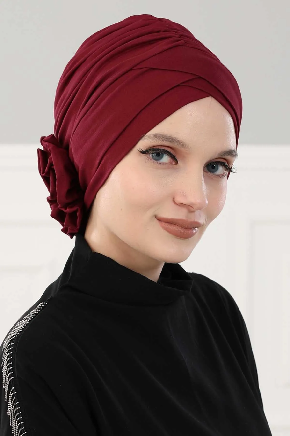 Chic Cotton Instant Turban for Women, Comfortable Lightweight Alopecia and Chemo Head Covering, Trendy Plain Head Turban for Women,B-26