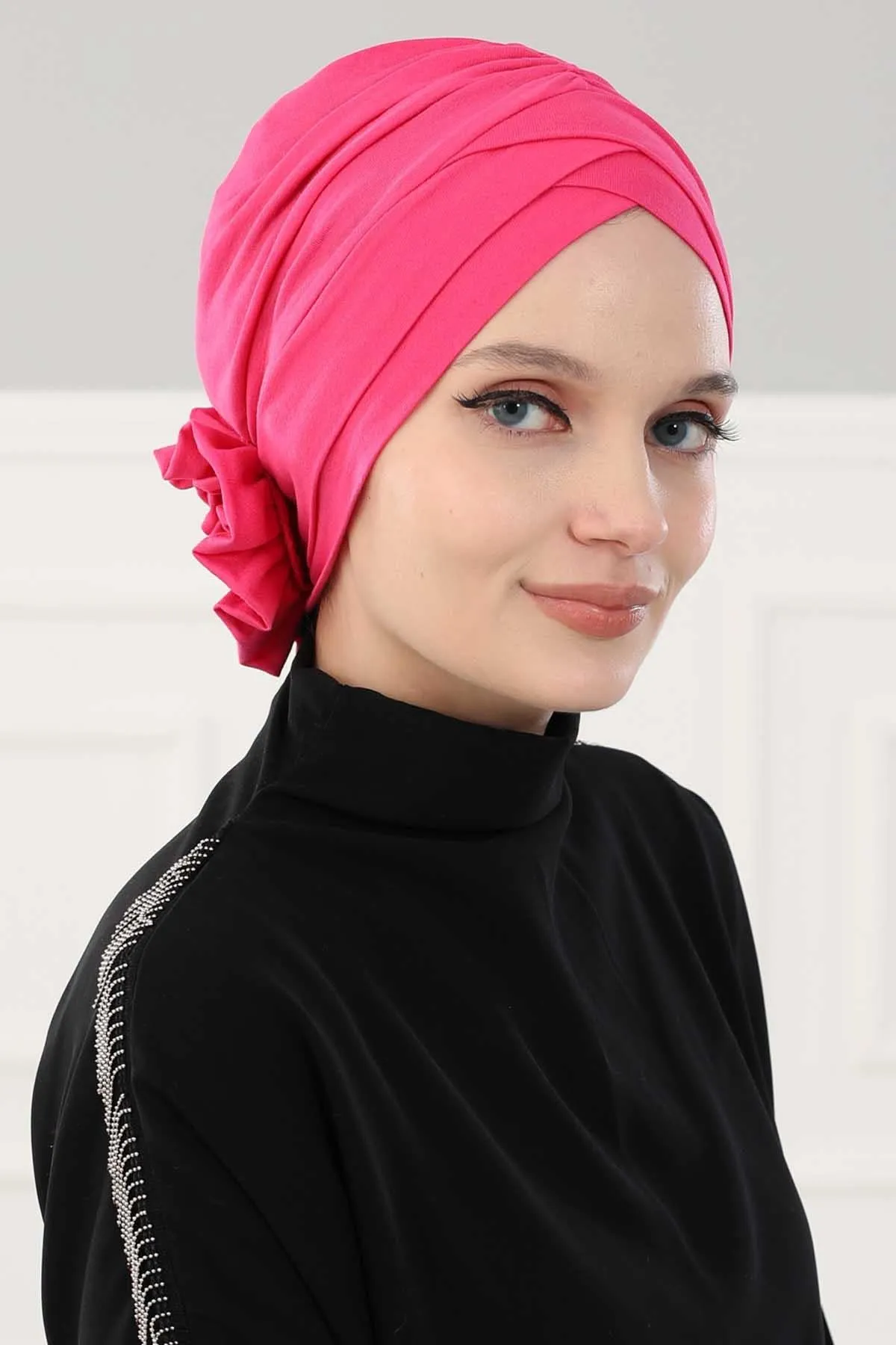 Chic Cotton Instant Turban for Women, Comfortable Lightweight Alopecia and Chemo Head Covering, Trendy Plain Head Turban for Women,B-26