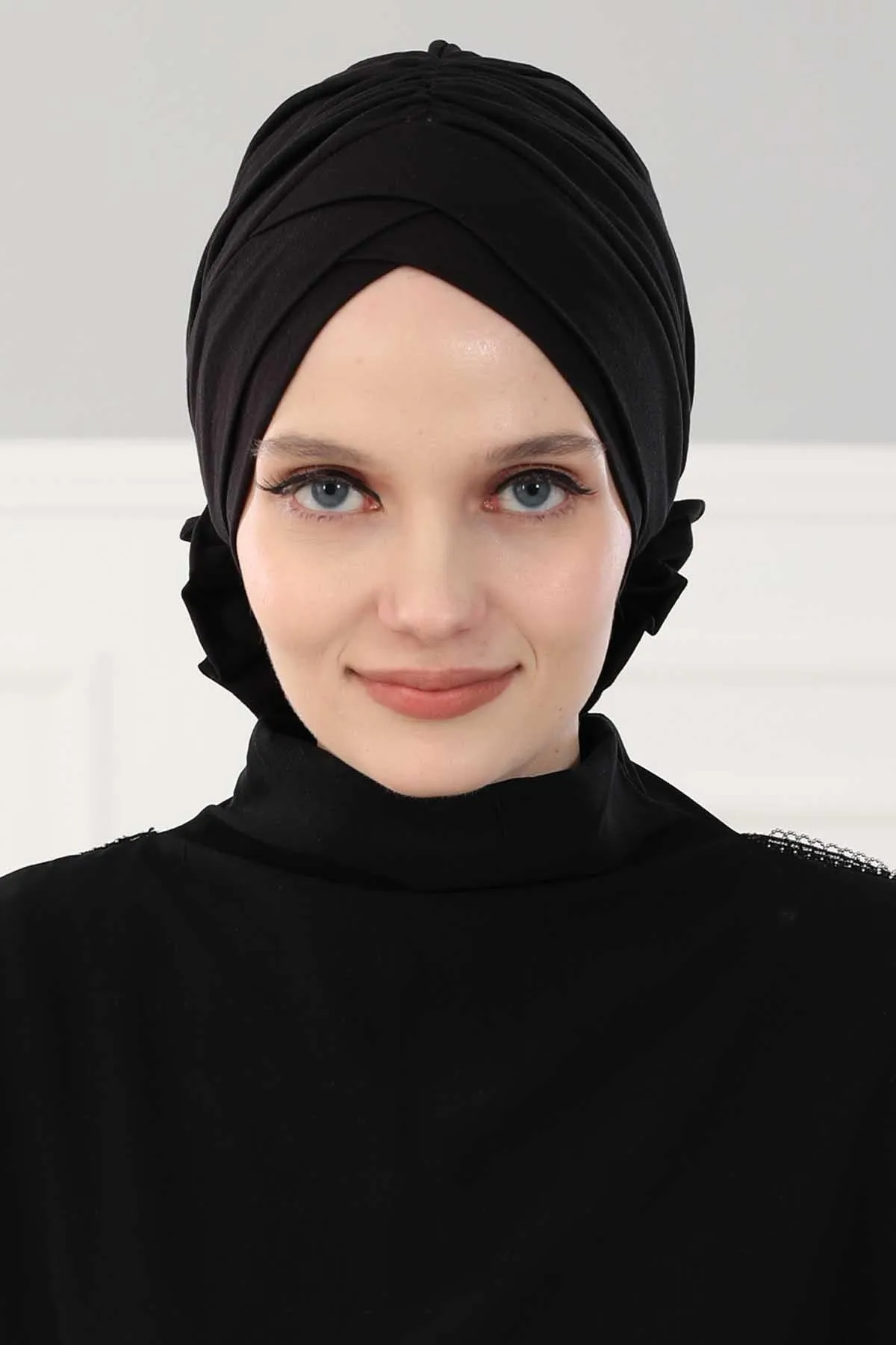 Chic Cotton Instant Turban for Women, Comfortable Lightweight Alopecia and Chemo Head Covering, Trendy Plain Head Turban for Women,B-26