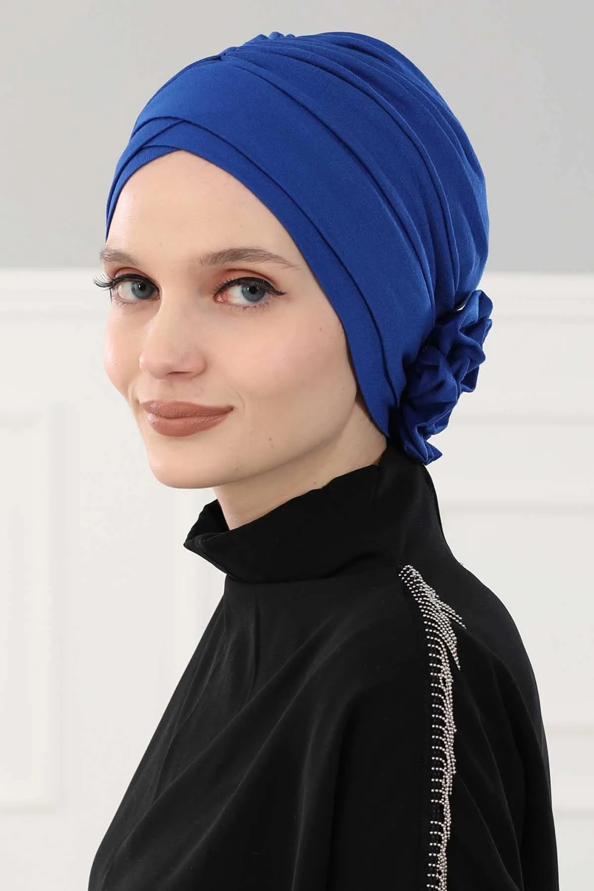 Chic Cotton Instant Turban for Women, Comfortable Lightweight Alopecia and Chemo Head Covering, Trendy Plain Head Turban for Women,B-26