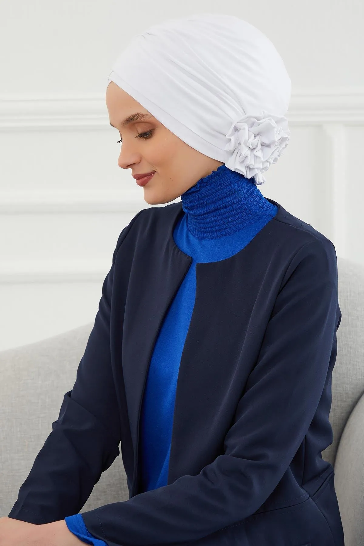 Chic Cotton Instant Turban for Women, Comfortable Lightweight Alopecia and Chemo Head Covering, Trendy Plain Head Turban for Women,B-26