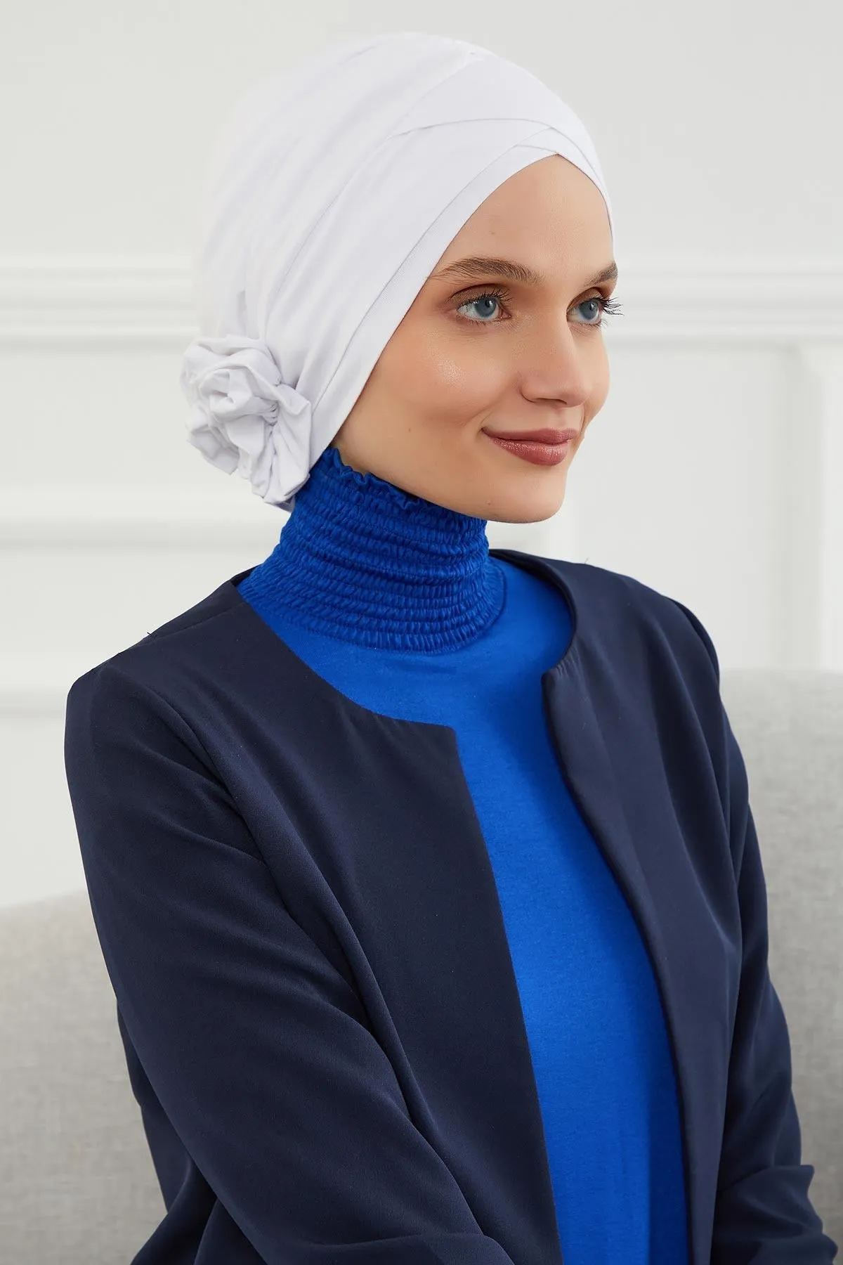 Chic Cotton Instant Turban for Women, Comfortable Lightweight Alopecia and Chemo Head Covering, Trendy Plain Head Turban for Women,B-26