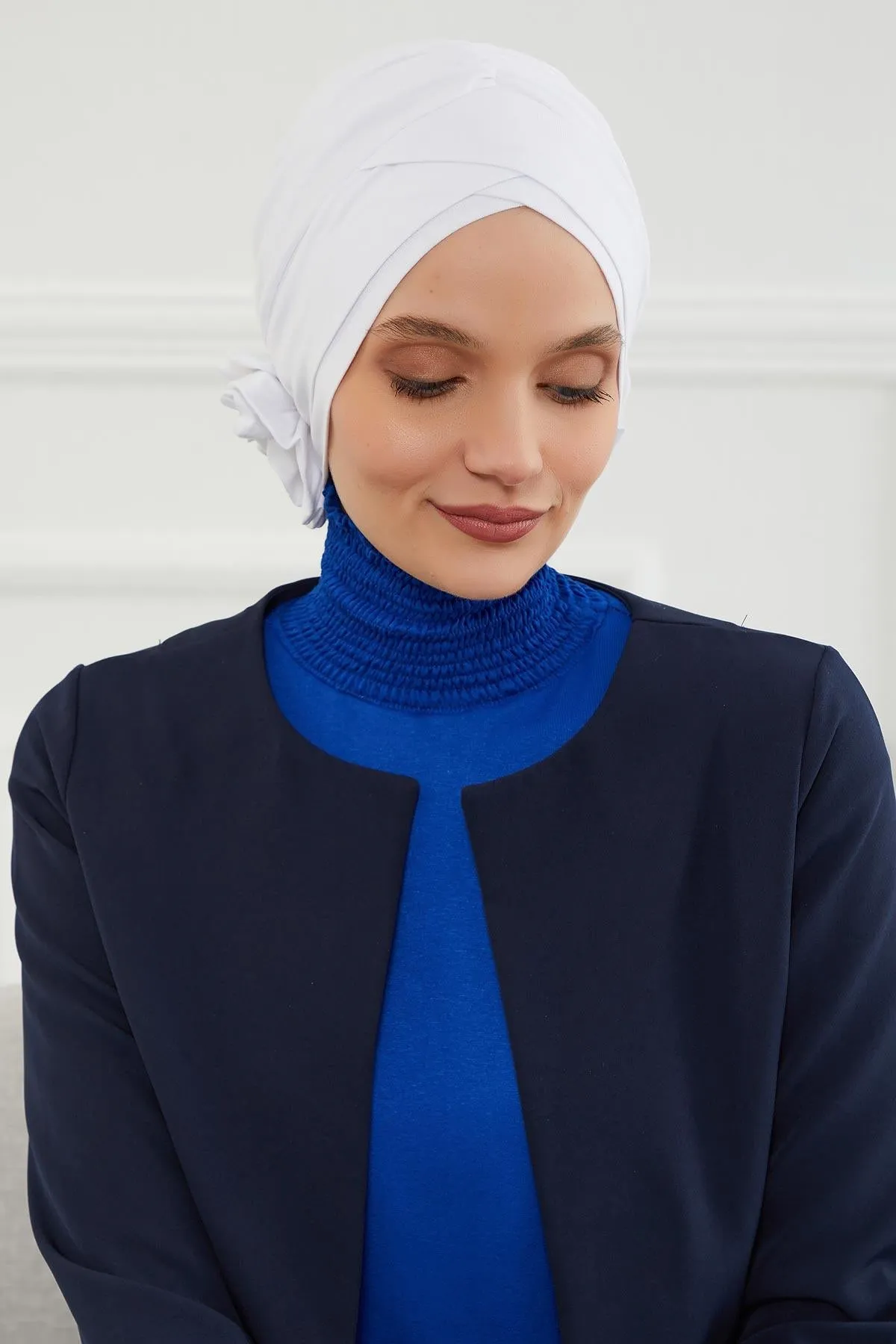 Chic Cotton Instant Turban for Women, Comfortable Lightweight Alopecia and Chemo Head Covering, Trendy Plain Head Turban for Women,B-26