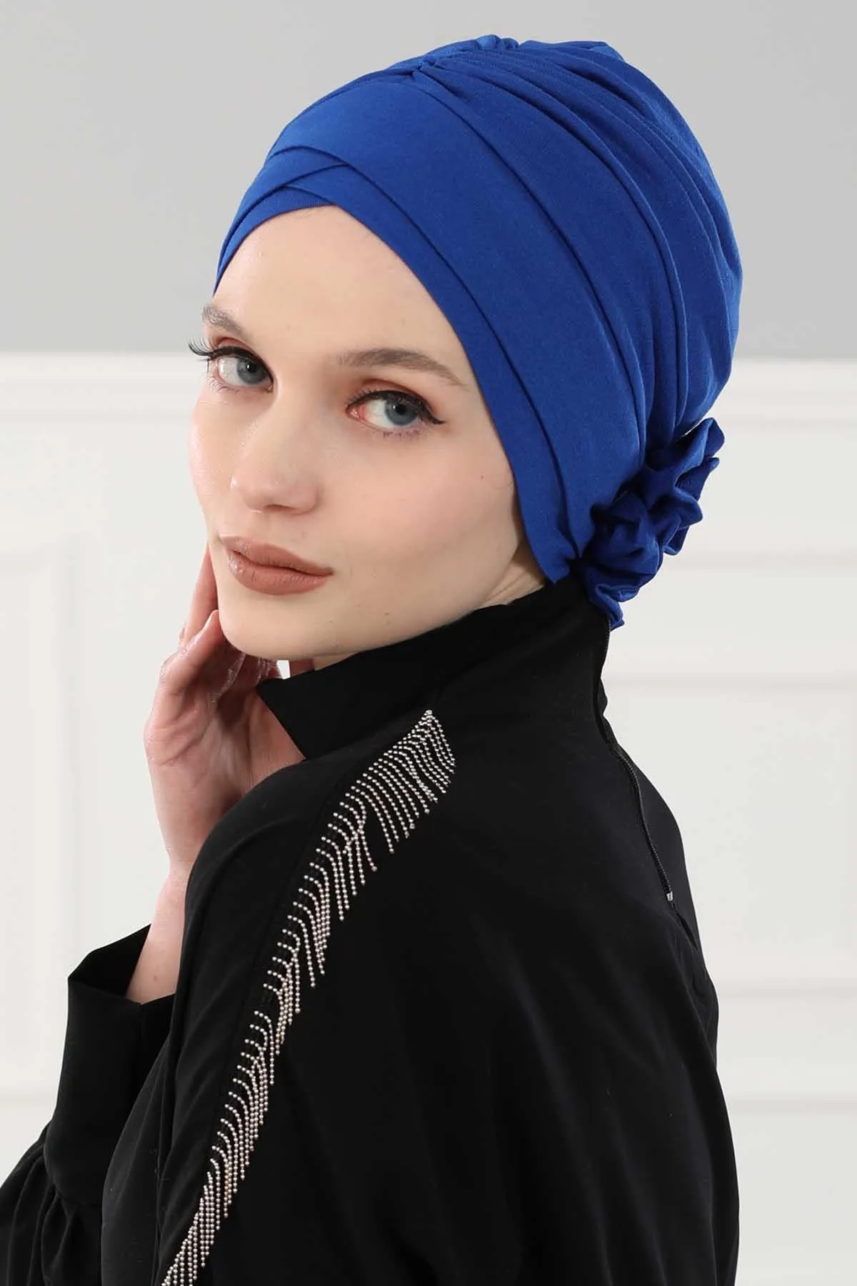 Chic Cotton Instant Turban for Women, Comfortable Lightweight Alopecia and Chemo Head Covering, Trendy Plain Head Turban for Women,B-26