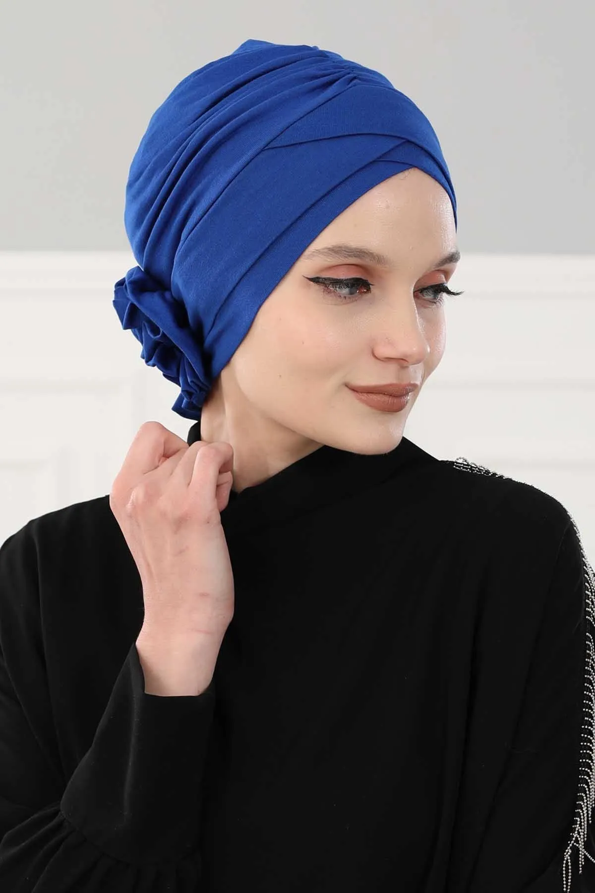 Chic Cotton Instant Turban for Women, Comfortable Lightweight Alopecia and Chemo Head Covering, Trendy Plain Head Turban for Women,B-26