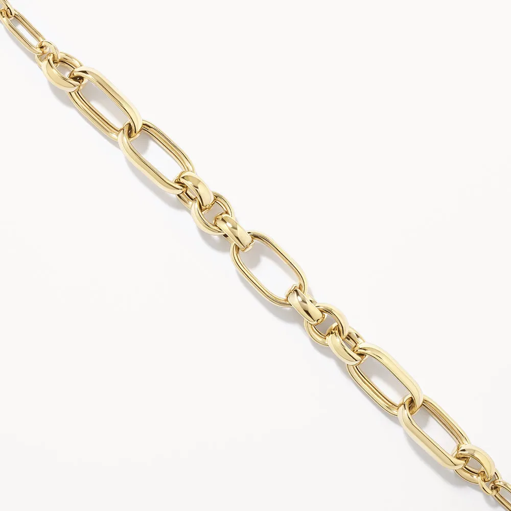 Chunky Paperclip Chain Necklace in Gold