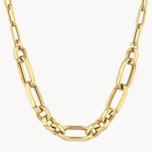 Chunky Paperclip Chain Necklace in Gold
