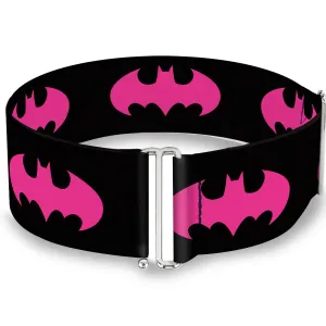 Cinch Waist Belt - Batman Signal Black Fuchsia